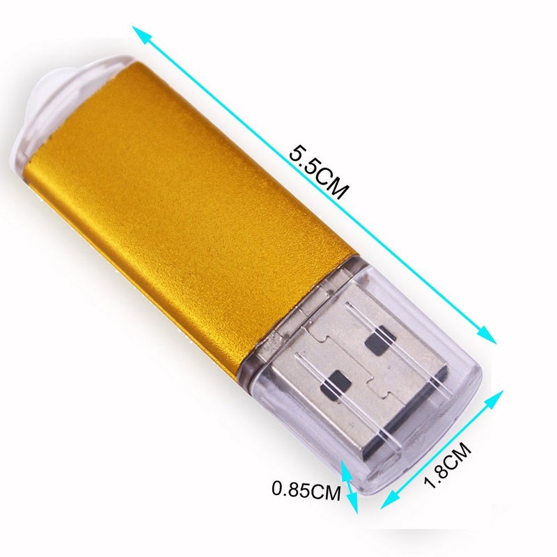 Ebamaz USB Flash Drives 2.0 Metal Key Pack of 5 Colors (256MB,Not GB,Smaller Than 1GB,Blank) - Image 4